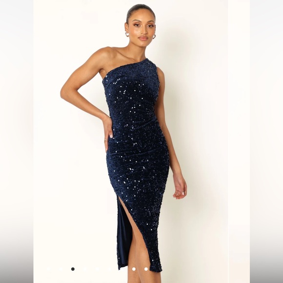 Petal & Pup navy Kiki midi dress - Picture 2 of 6